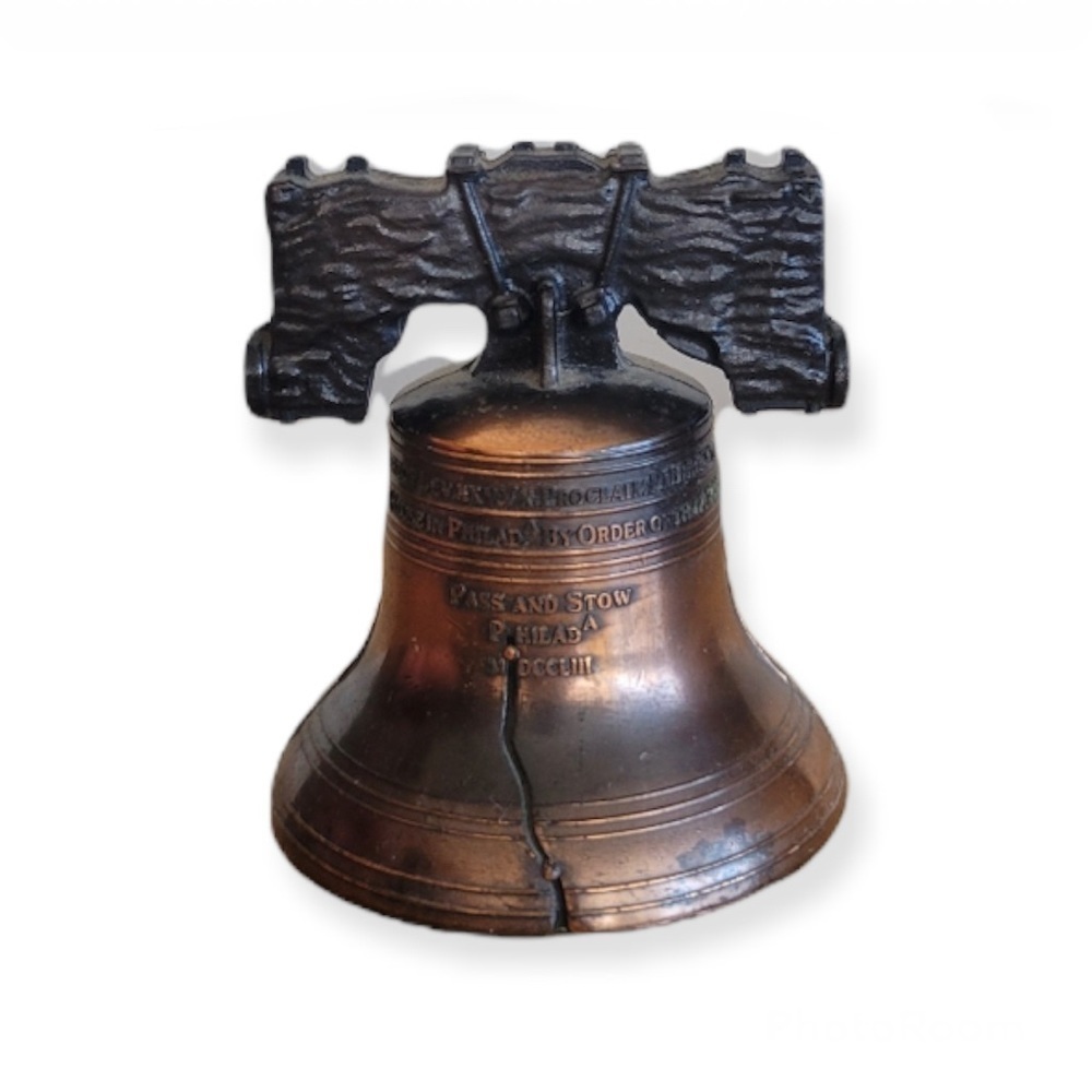 Philadelphia Liberty bell figurine brass collectible souvenir vintage antique